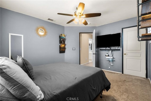 30463 Vineyard Ln, Castaic, CA 91384 - bedroom with carpet flooring and a ceiling fan