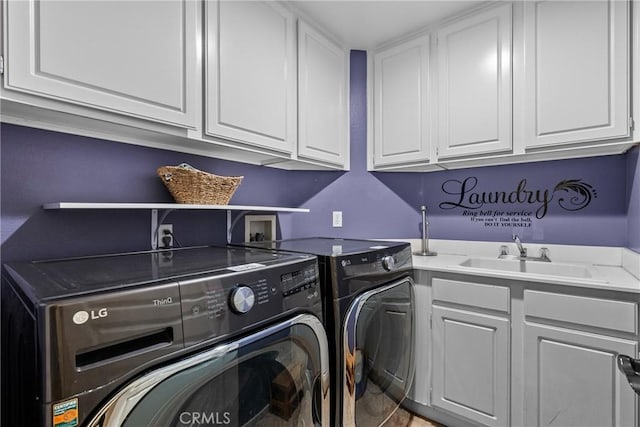 30463 Vineyard Ln, Castaic, CA 91384 - laundry area featuring separate washer and dryer and cabinet space