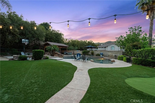 30463 Vineyard Ln, Castaic, CA 91384 - view of home's community featuring a gazebo, a patio area, and a swimming pool