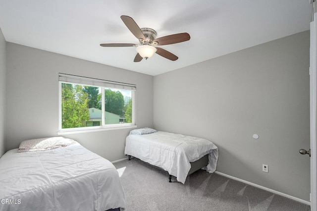 14886 Reedley St Unit A, Moorpark, CA 93021 - carpeted bedroom with baseboards and ceiling fan