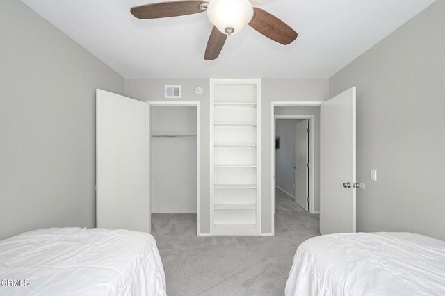 14886 Reedley St Unit A, Moorpark, CA 93021 - bedroom with carpet flooring, a closet, and a ceiling fan