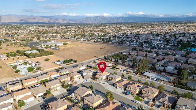 14271 Blackstone St, Hesperia, CA 92345 - aerial view of property and surrounding area featuring a mountain backdrop and nearby suburban area