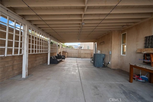 14271 Blackstone St, Hesperia, CA 92345 - view of patio with fence and cooling unit