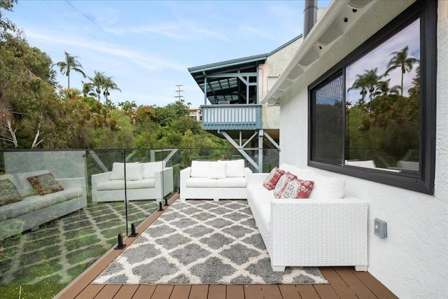 2464 Haller St, San Diego, CA 92104 - wooden terrace with an outdoor hangout area