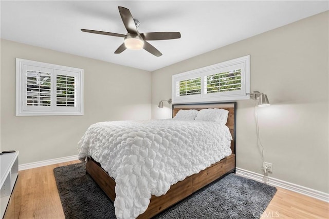 1271 N Tulare Way, Upland, CA 91786 - bedroom with wood finished floors, baseboards, and ceiling fan