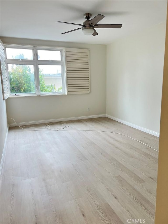 900 Euclid St Unit 307, Santa Monica, CA 90403 - empty room with wood finished floors, baseboards, and ceiling fan