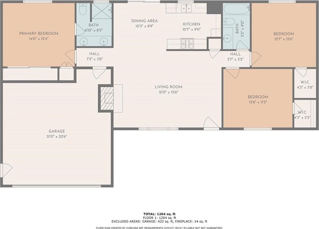 21918 Mohican Ave, Apple Valley, CA 92307 - view of floor plan / room layout