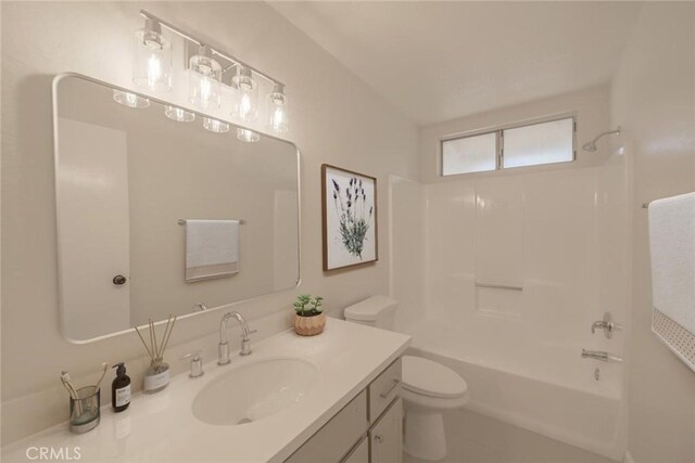 21918 Mohican Ave, Apple Valley, CA 92307 - bathroom with vanity and shower / washtub combination