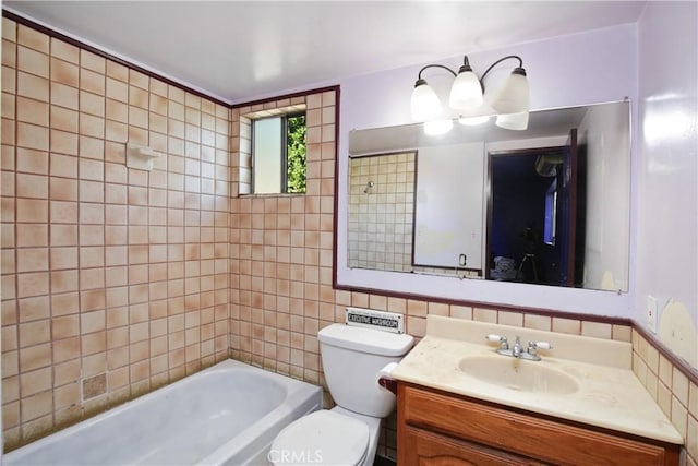 5408 Whitewood Ave, Lakewood, CA 90712 - bathroom with tile walls, toilet, and vanity