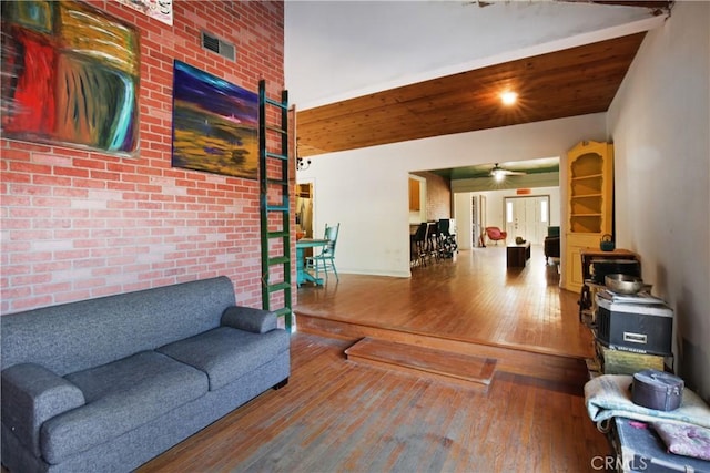 5408 Whitewood Ave, Lakewood, CA 90712 - living room with hardwood / wood-style floors and a ceiling fan