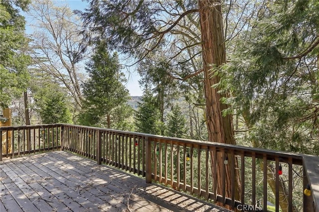 24514 Albrun Dr, Crestline, CA 92325 - view of wooden deck