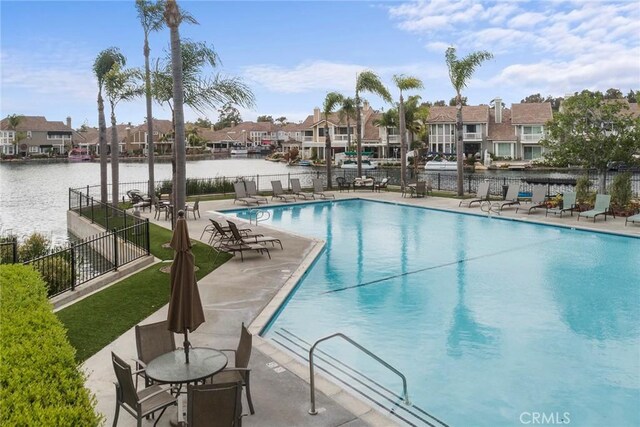 5034 Vista Montana, Yorba Linda, CA 92886 - community pool featuring a residential view, fence, a patio, and a water view