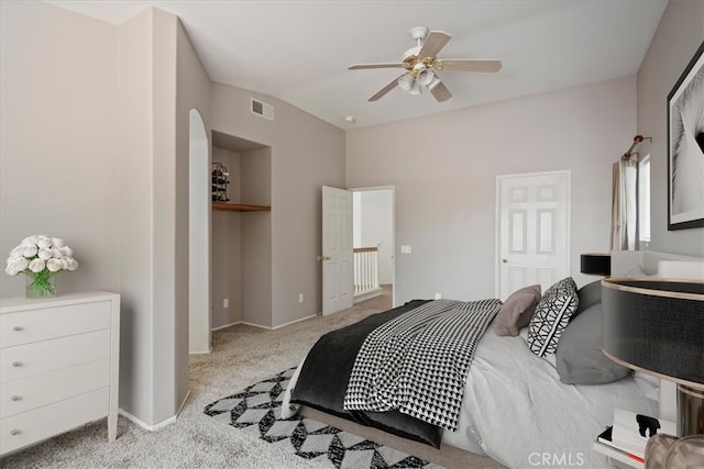 28335 Arroyo Ct, Castaic, CA 91384 - bedroom featuring carpet, baseboards, and ceiling fan
