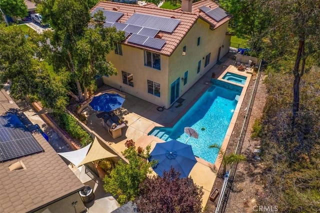 28335 Arroyo Ct, Castaic, CA 91384 - view from above of property with a pool