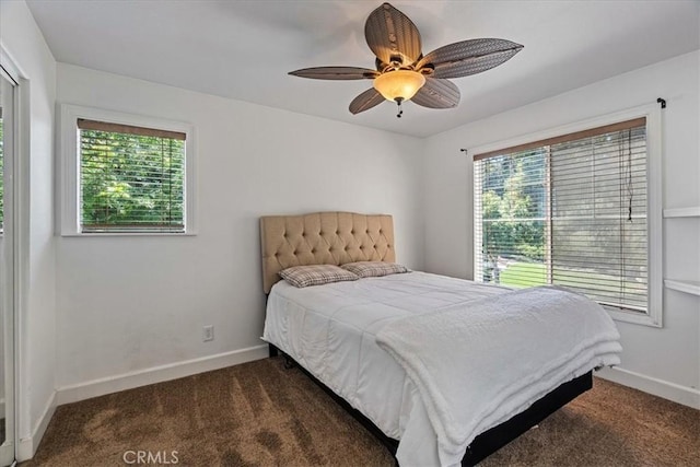 28335 Arroyo Ct, Castaic, CA 91384 - bedroom with baseboards, carpet, and ceiling fan