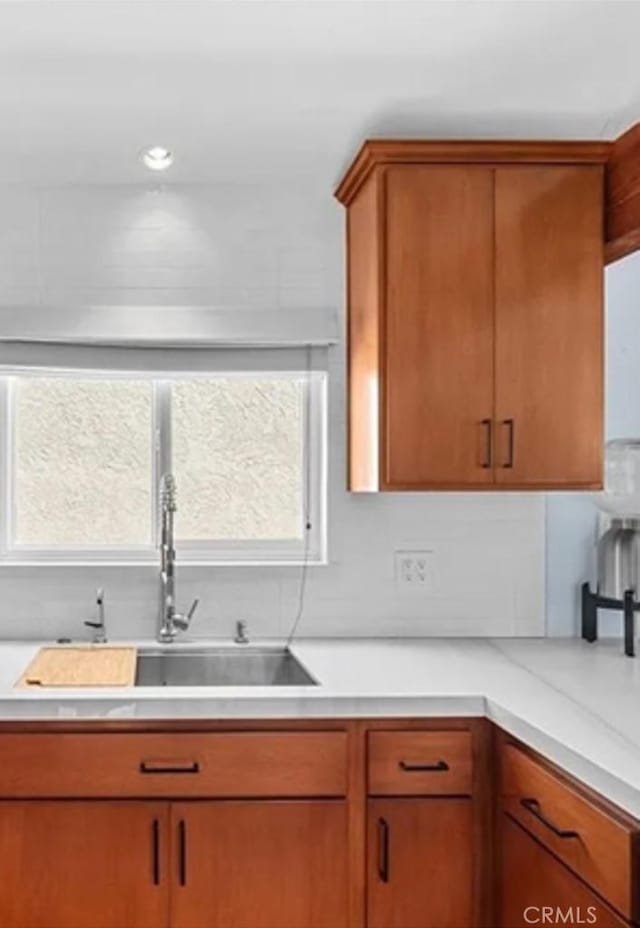 1541 Steinhart Ave, Redondo Beach, CA 90278 - kitchen featuring plenty of natural light, light countertops, a sink, and recessed lighting