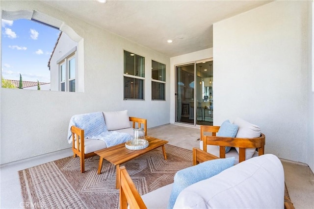 view of patio / terrace featuring an outdoor hangout area