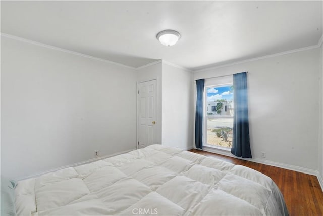 832 S 7th St, Alhambra, CA 91801 - bedroom with baseboards, wood finished floors, and crown molding