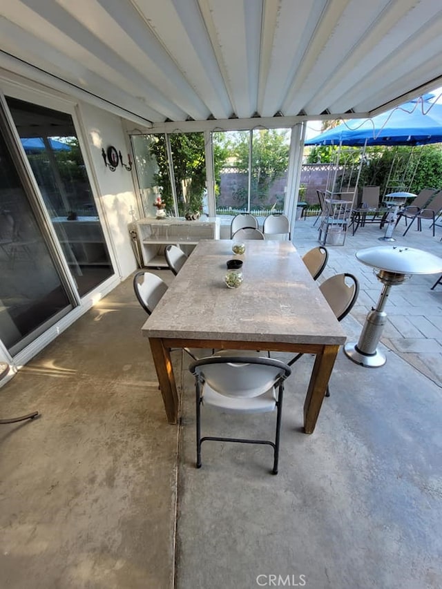 25813 Sandy Lodge Rd, Menifee, CA 92586 - view of patio / terrace featuring outdoor dining area and fence