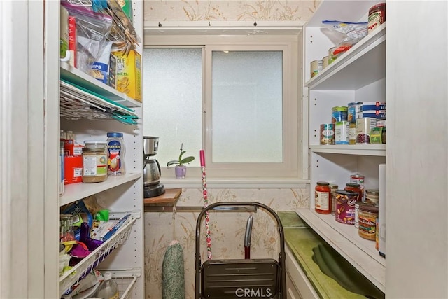 view of storage area