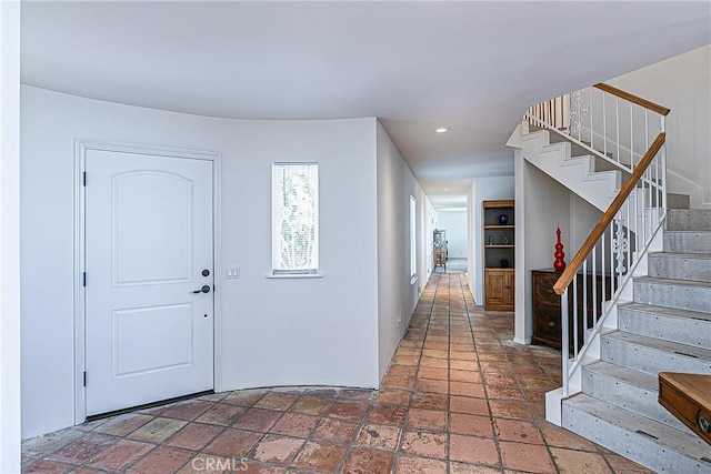 425 Calle Cielo, Nipomo, CA 93444 - entryway featuring stairs, recessed lighting, and stone tile floors