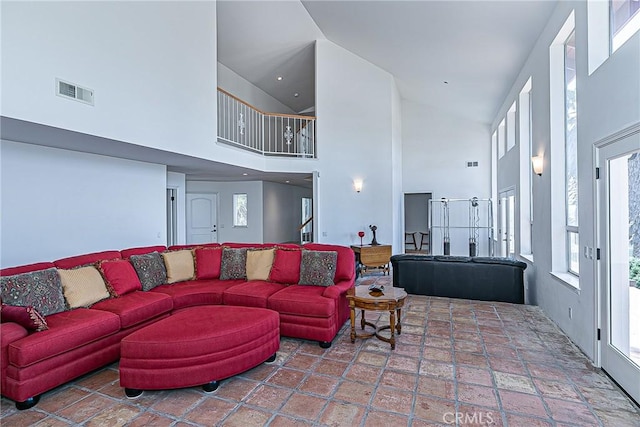 425 Calle Cielo, Nipomo, CA 93444 - living room featuring high vaulted ceiling and healthy amount of natural light