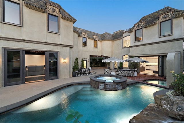 530 Kings Rd, Newport Beach, CA 92663 - view of pool featuring a patio and a pool with connected hot tub