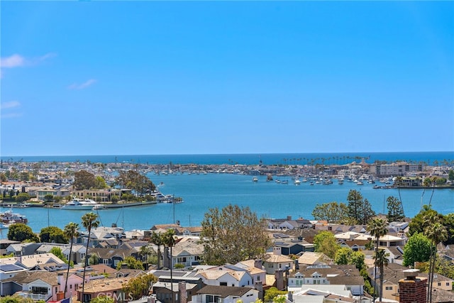 530 Kings Rd, Newport Beach, CA 92663 - aerial perspective of suburban area featuring a nearby body of water
