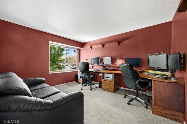 1412 Alta Mesa Way, Brea, CA 92821 - office space with carpet flooring, a textured ceiling, and baseboards