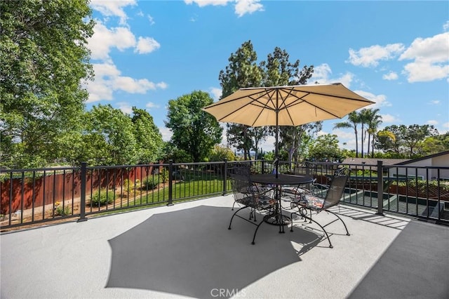 1412 Alta Mesa Way, Brea, CA 92821 - view of patio / terrace with outdoor dining space and fence