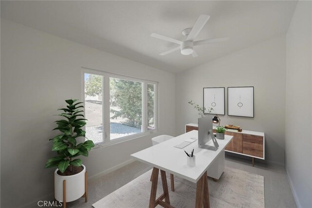 16739 Mission St, Hesperia, CA 92345 - home office with vaulted ceiling and ceiling fan