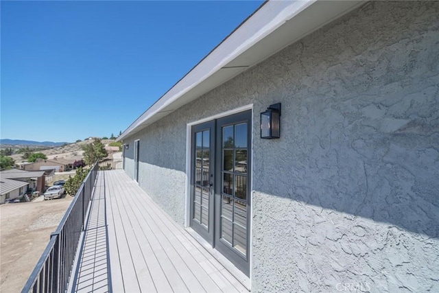 16739 Mission St, Hesperia, CA 92345 - wooden terrace featuring a mountain view