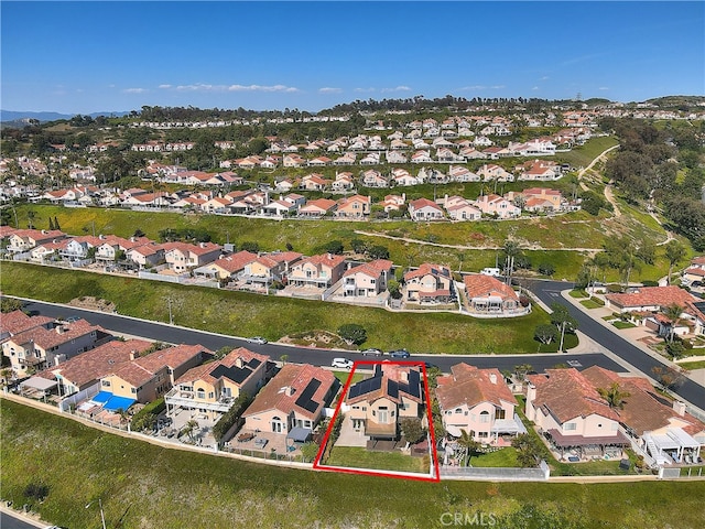 27 Burriana, San Clemente, CA 92672 - aerial perspective of suburban area with property boundaries highlighted