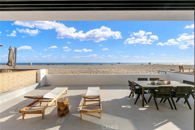5007 Seashore Dr, Newport Beach, CA 92663 - view of patio / terrace featuring outdoor dining area and a water view