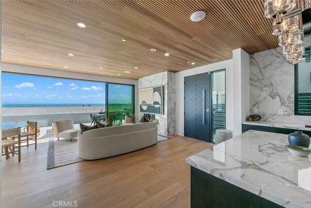5007 Seashore Dr, Newport Beach, CA 92663 - living room featuring recessed lighting and light wood finished floors