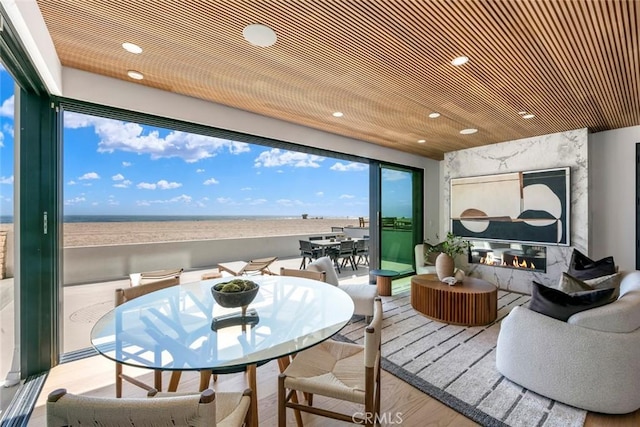 5007 Seashore Dr, Newport Beach, CA 92663 - sunroom / solarium featuring a water view