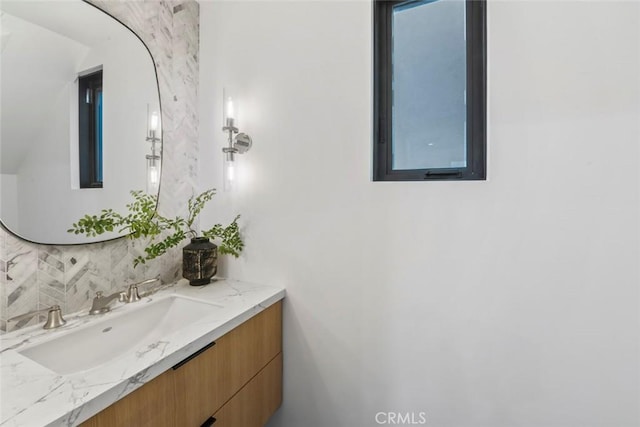5007 Seashore Dr, Newport Beach, CA 92663 - bathroom featuring vanity and tasteful backsplash