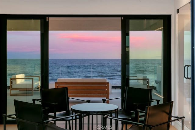 5007 Seashore Dr, Newport Beach, CA 92663 - balcony at dusk with a water view