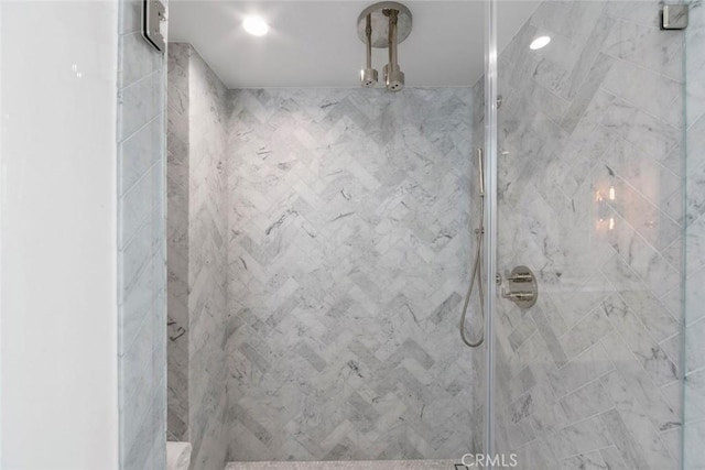 5007 Seashore Dr, Newport Beach, CA 92663 - full bath featuring a marble finish shower and recessed lighting