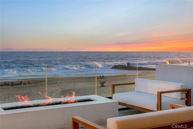 5007 Seashore Dr, Newport Beach, CA 92663 - water view with an outdoor fire pit and nearby beach
