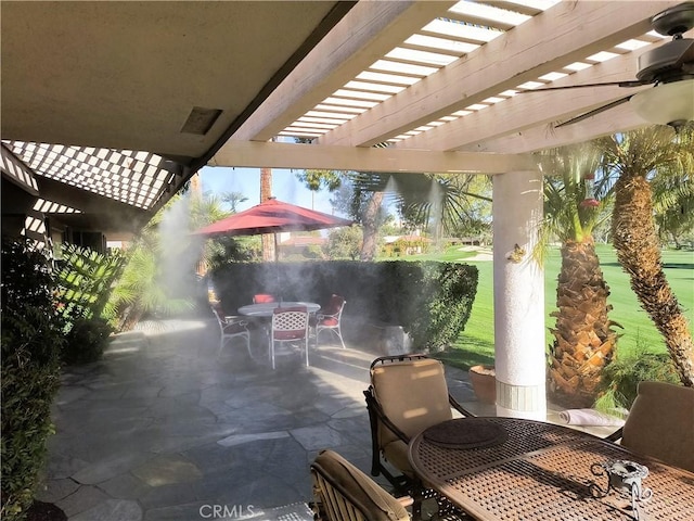 6 Whittier Ct, Rancho Mirage, CA 92270 - view of patio with outdoor dining area and a pergola