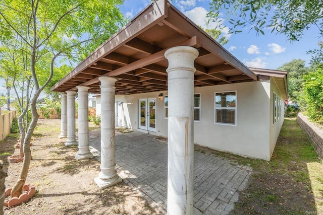 4585 Mount Henry Pl, San Diego, CA 92117 - view of patio / terrace with french doors and fence