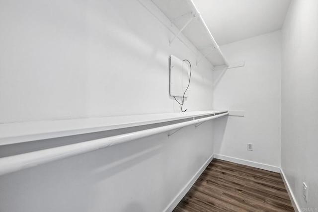 4585 Mount Henry Pl, San Diego, CA 92117 - walk in closet with dark wood-style floors