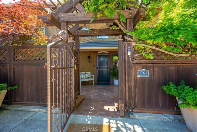 1762 Southfork Pl, Paso Robles, CA 93446 - view of outdoor structure featuring a gate and a pergola