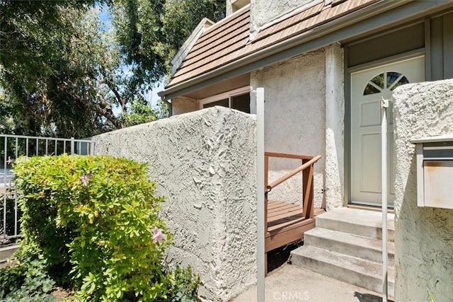 exterior view of stucco siding