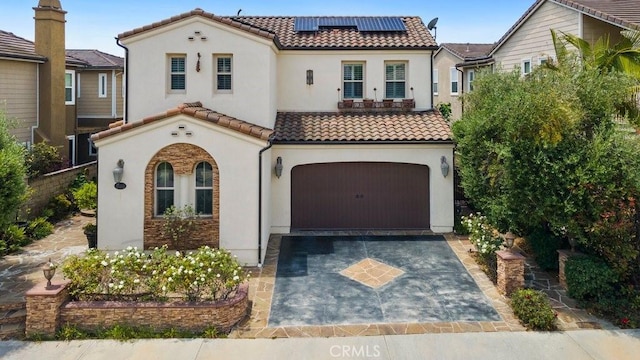 4067 Hoosier Lawn Way, Yorba Linda, CA 92886 - mediterranean / spanish-style house featuring a tiled roof, an attached garage, and stucco siding