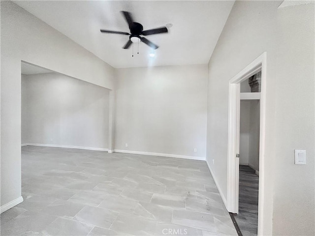 128 E 1st St, Buttonwillow, CA 93206 - unfurnished room featuring ceiling fan and baseboards
