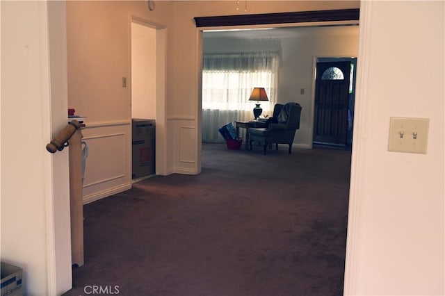 9529 Annetta Ave, South Gate, CA 90280 - hallway featuring dark carpet