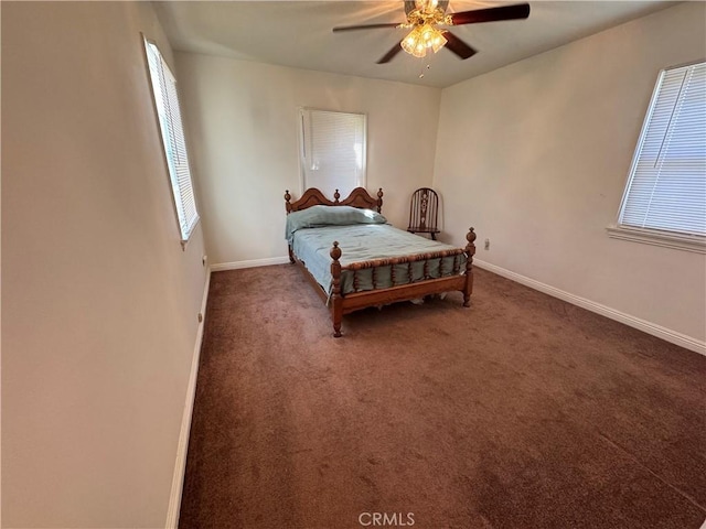 9529 Annetta Ave, South Gate, CA 90280 - bedroom featuring multiple windows, carpet, and a ceiling fan