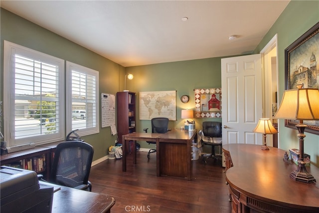 1931 James Gaynor St, Fallbrook, CA 92028 - office area with dark wood finished floors